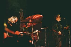 Adolfo Luxúria Canibal e baterista dos peixe:avião actuam em Barcelos