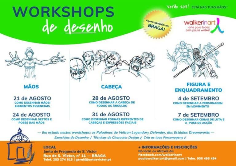 Braga recebe seis workshops de desenho
